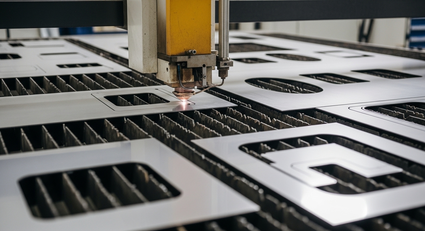 Corte e dobra de chapas de aço